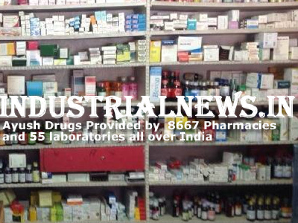 Ayush Drugs Provided by  8667 Pharmacies and 55 Laboratories in the Country